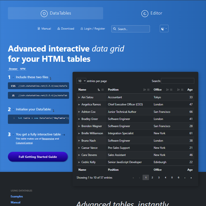 DataTables